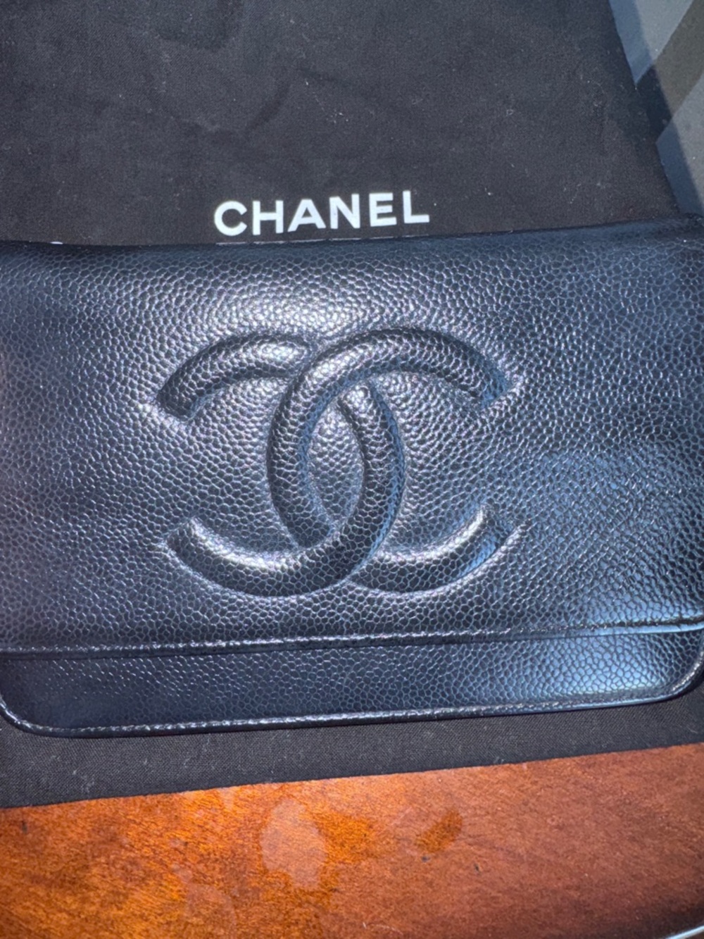 CHANEL Black Quilted Leather CC Logo Chain Crossbody - Picture 11 of 11